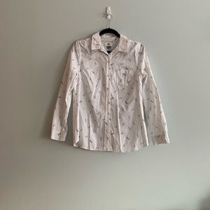🌱3/$25🌱Old Navy White Patterned Dress Shirt